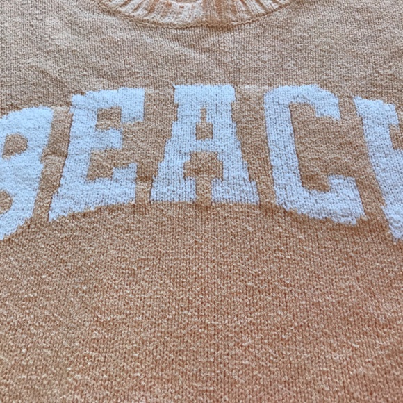 NWT Z SUPPLY OVERSIZED ORANGE CREAM BEACH SWEATER - Picture 3 of 10